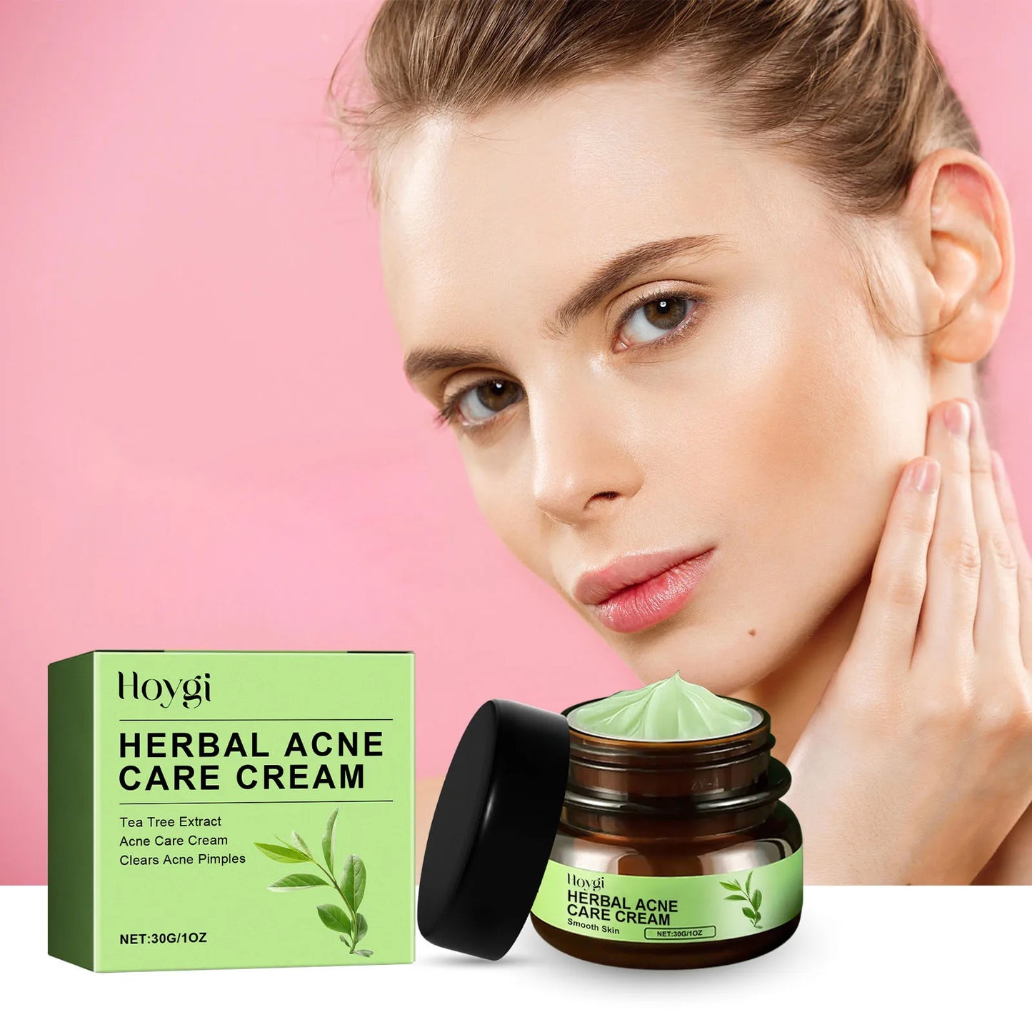 Acne-Prone Herbal Face Cream, Oil Control + Pore Shrinking Serum