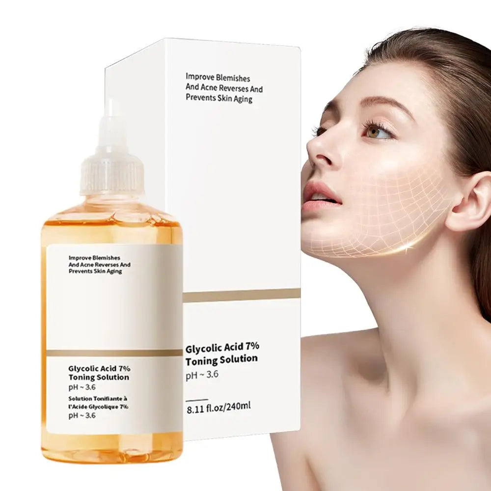 Glycolic Acid 7% Toning Solution Acne Remover Lifting  & Firming Wrinkles (240ml)