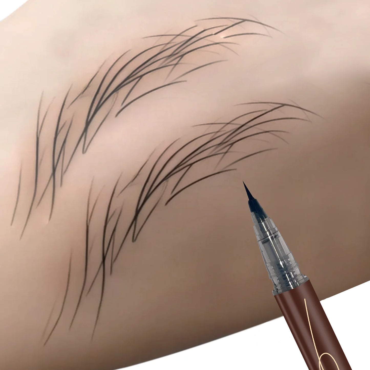 Ultra-fine eyebrow pencil waterproof, professional sweat-proof liquid eyeliner, dual-purpose durable makeup art