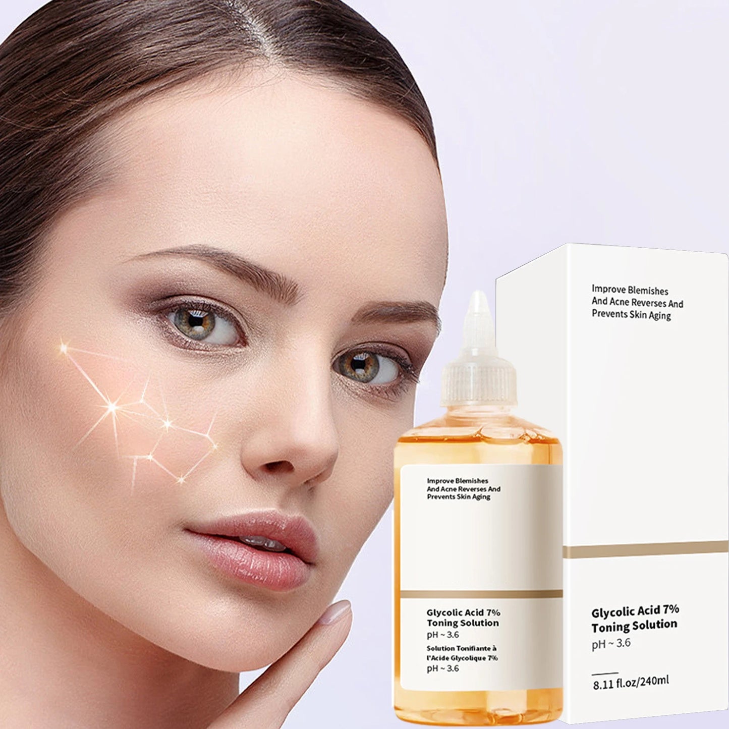 Glycolic Acid 7% Toning Solution Acne Remover Lifting  & Firming Wrinkles (240ml)