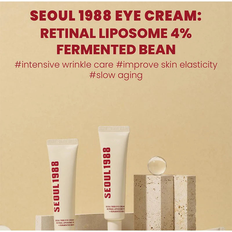 SEOUL 1988 Retinal Eye Cream Anti Dark Circles & Eyes Bags, Firming Moisturizing Eyes Skin Care