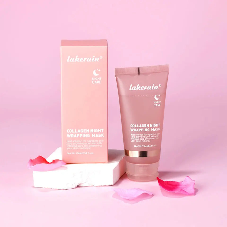Lakerain Collagen Night Wrapping Mask Elasticity Hydration Care Reduces Sagging & Dullness Hydrolyzed Collagen For Brighter Skin