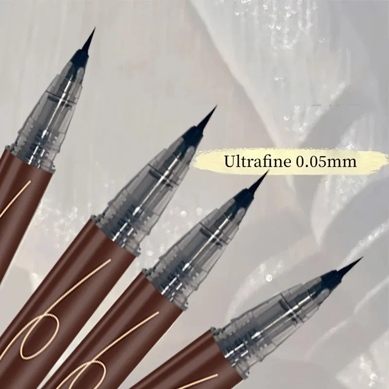 Ultra-fine eyebrow pencil waterproof, professional sweat-proof liquid eyeliner, dual-purpose durable makeup art